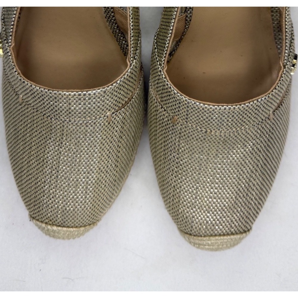 Lauren Ralph Lauren Penelope Espadrille Wedges Women 7.5B Gold Metallic Boho - Picture 9 of 11